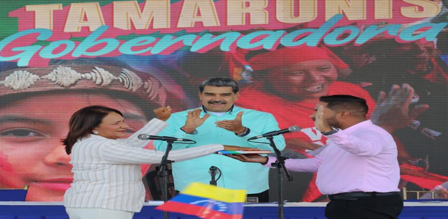 PRESIDENTE MADURO EXHORTÓ A GOBERNADORA DEL ESTADO DELTA AMACURO A GARANTIZAR LA PAZ