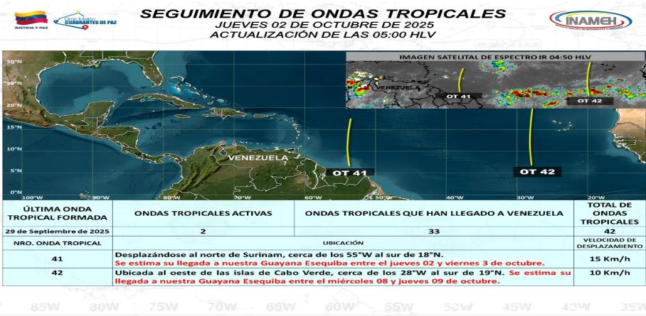 INAMEH: LLUVIAS Y DESCARGAS ELÉCTRICAS EN VARIAS REGIONES DEL PAÍS