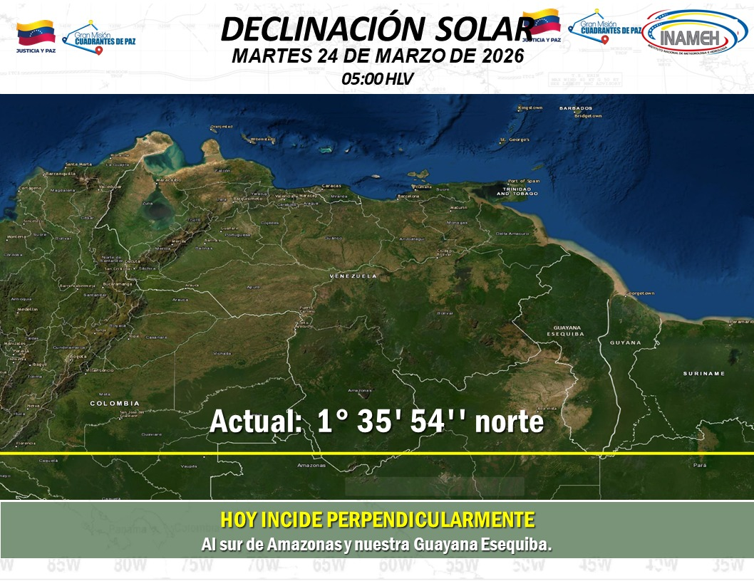 FOTOGRAFÍA DE INAMEH REPORTA BUEN TIEMPO EN LA CAPITAL Y PRECIPITACIONES AL SUR DEL PAÍS