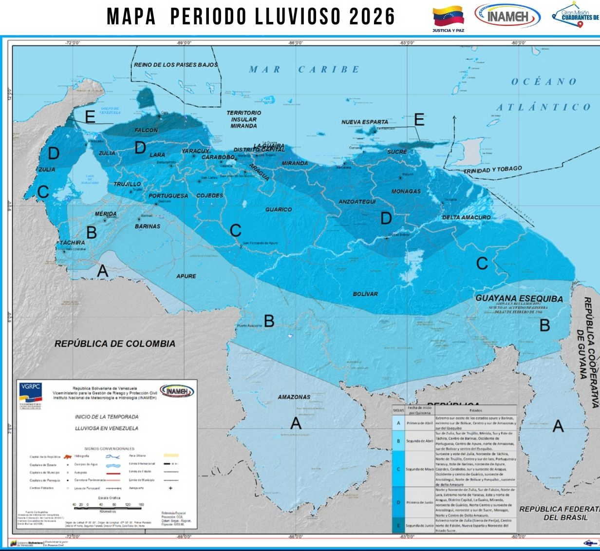 DESPLAZAMIENTO DE LA ZONA DE CONVERGENCIA INTERTROPICAL ACTIVA LAS LLUVIAS EN EL TERRITORIO NACIONAL