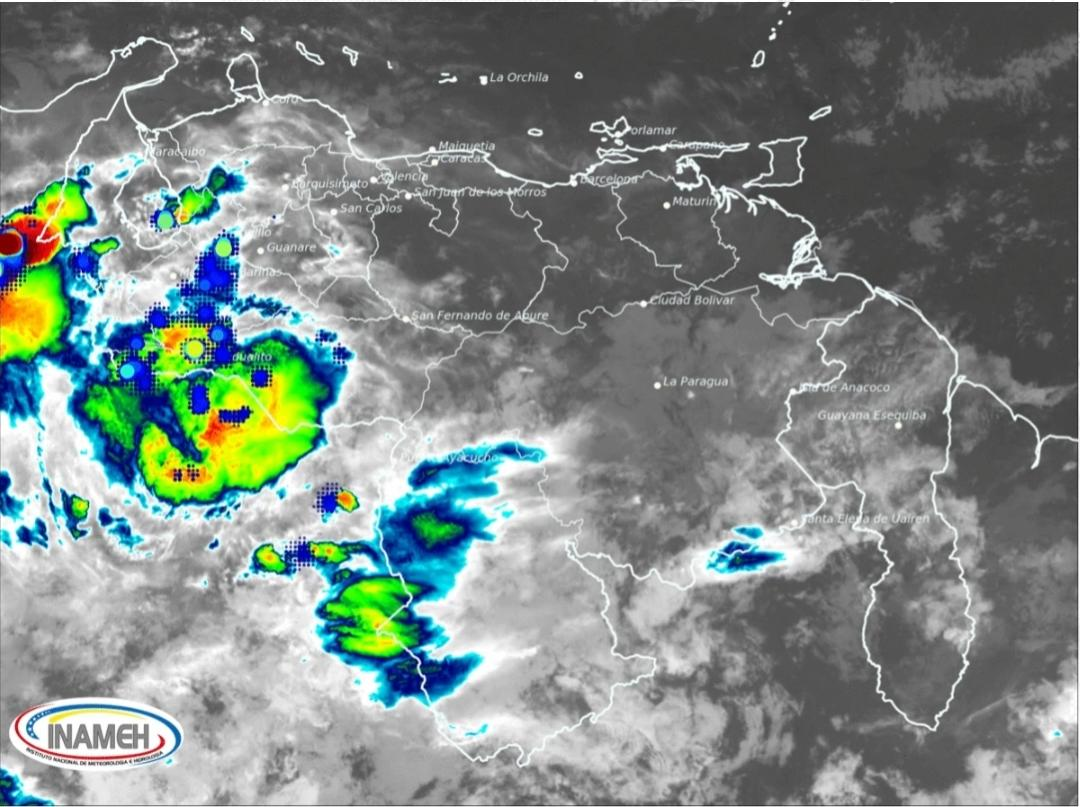 INAMEH REPORTA MANTOS NUBOSOS Y ACTIVIDAD ELÉCTRICA EN DIVERSAS REGIONES DEL PAÍS