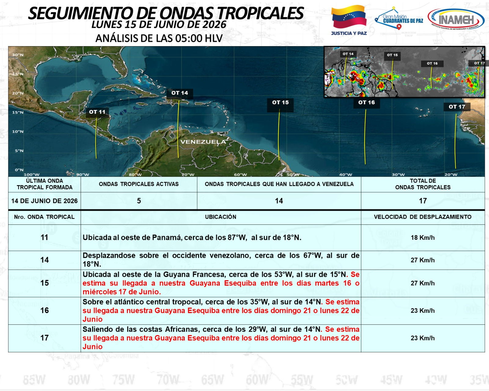 Imagen de VENEZUELA AMANECE CON NUBOSIDAD PARCIAL Y LLUVIAS EN VARIAS REGIONES