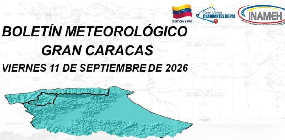 Imagen de INAMEH ANUNCIA CIELO NUBLADO Y PRECIPITACIONES INTERMITENTES E INFORMA SOBRE LA LLEGADA DE LA ONDA TROPICAL NÚMERO 49