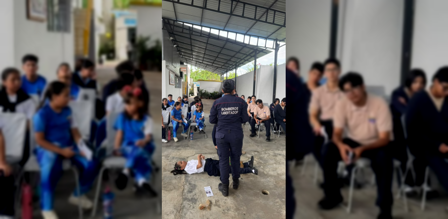 FOTOGRAFÍA DE CARABOBO|| BOMBEROS DEL MUNICIPIO LIBERTADOR DICTAN TALLER DE GESTIÓN DE RIESGO A BRIGADA ESCOLAR
